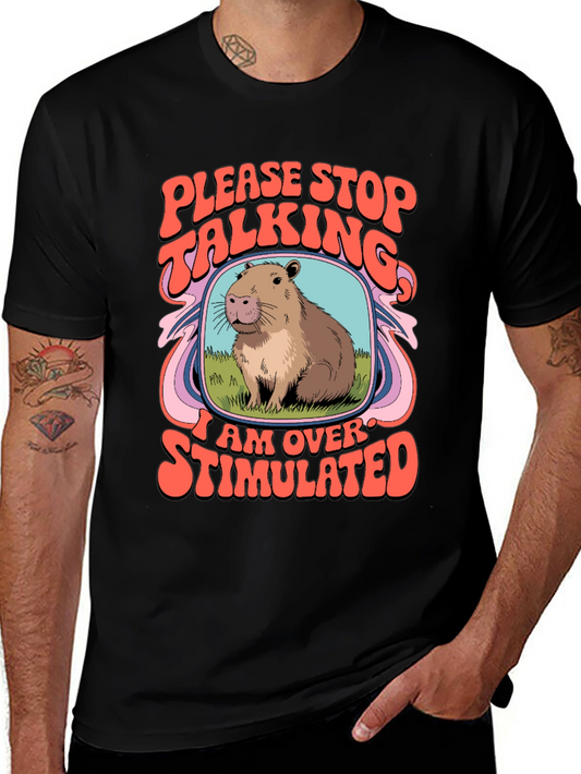 Overstimulated Capybara Graphic Tee