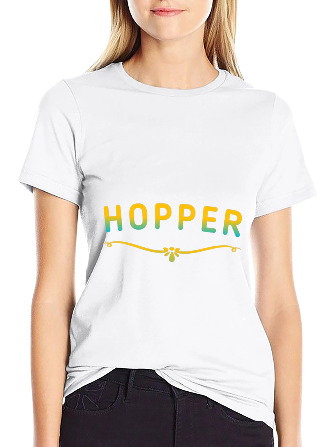 Hopper Graphic Print Black T-Shirt