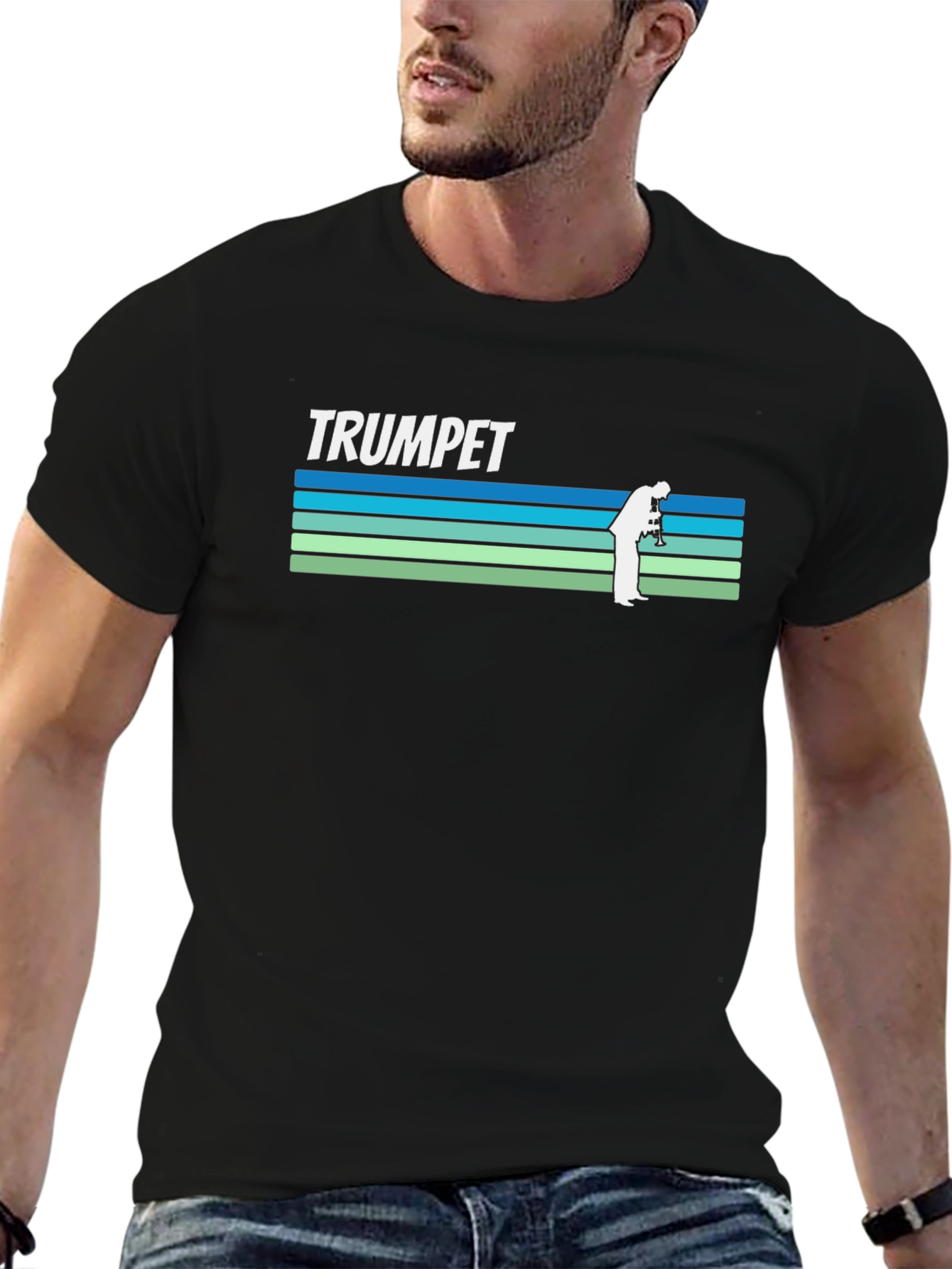 Retro Trumpet Player T-Shirt