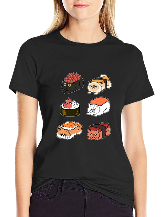 Sushi Cat T-Shirt - Purrfectly Delicious!