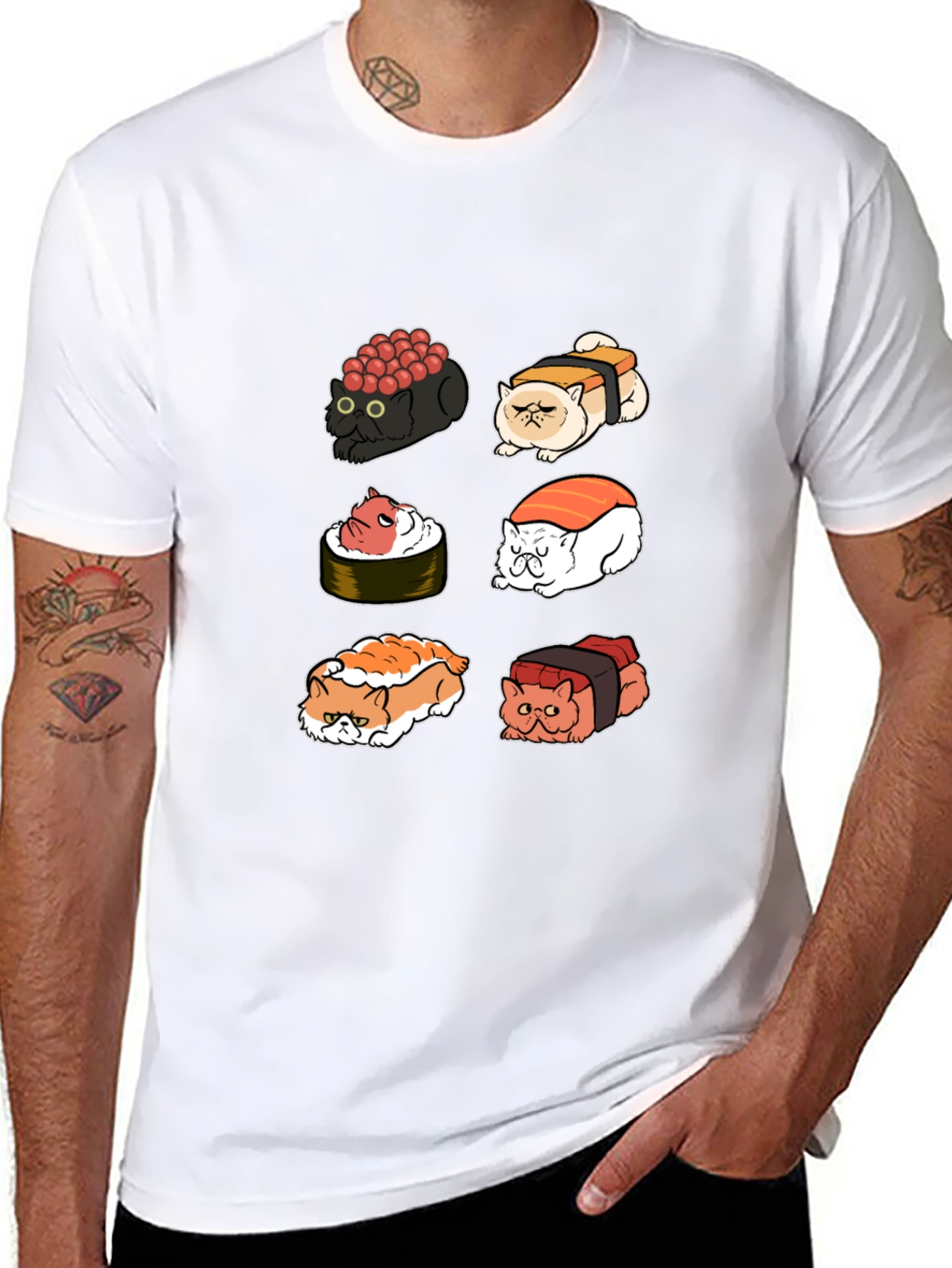 Sushi Cat T-Shirt - Purrfectly Delicious!