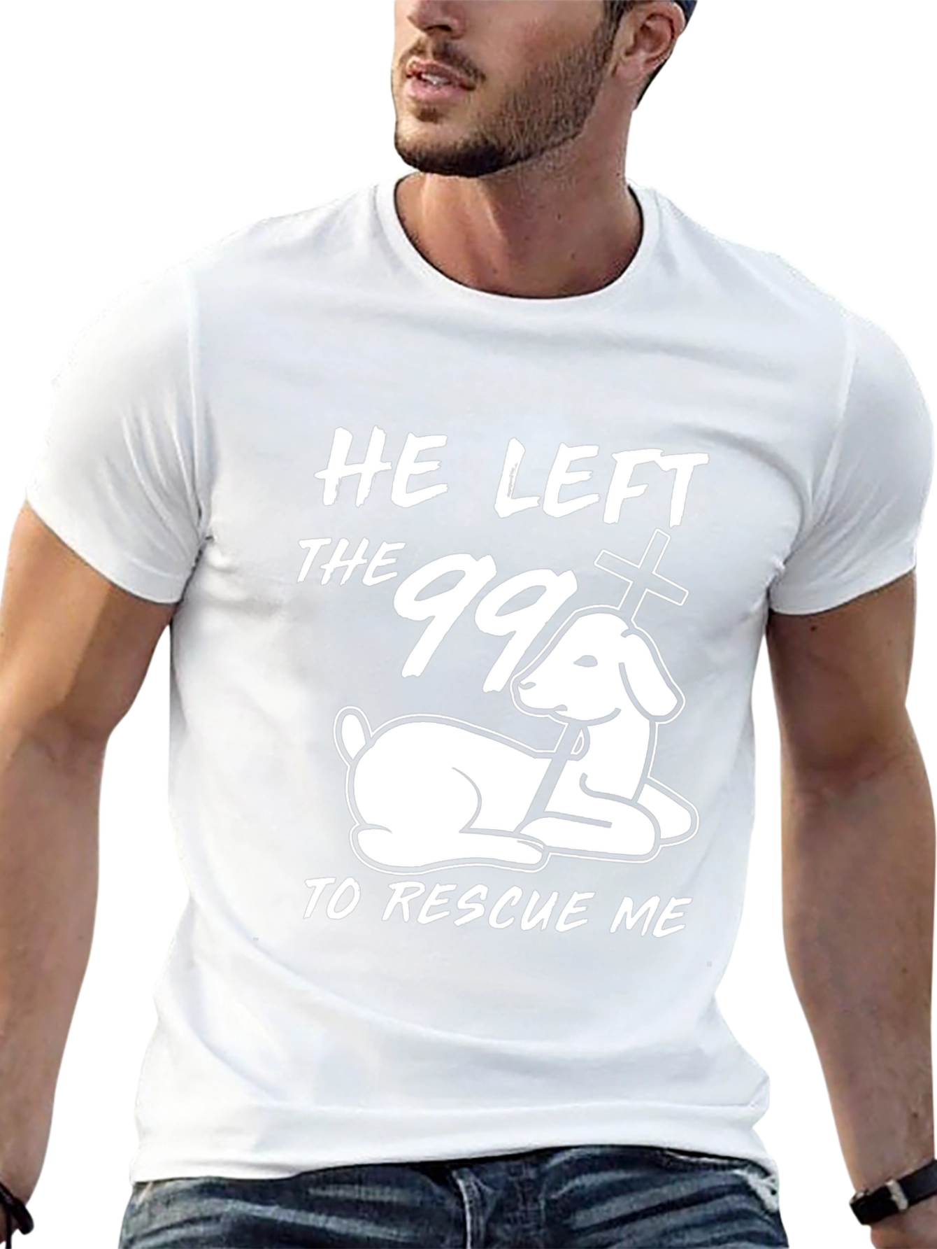 He Left the 99 Christian T-Shirt