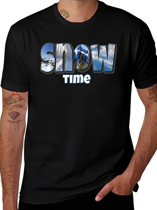 Snow Time Graphic Tee - Winter Adventure Style