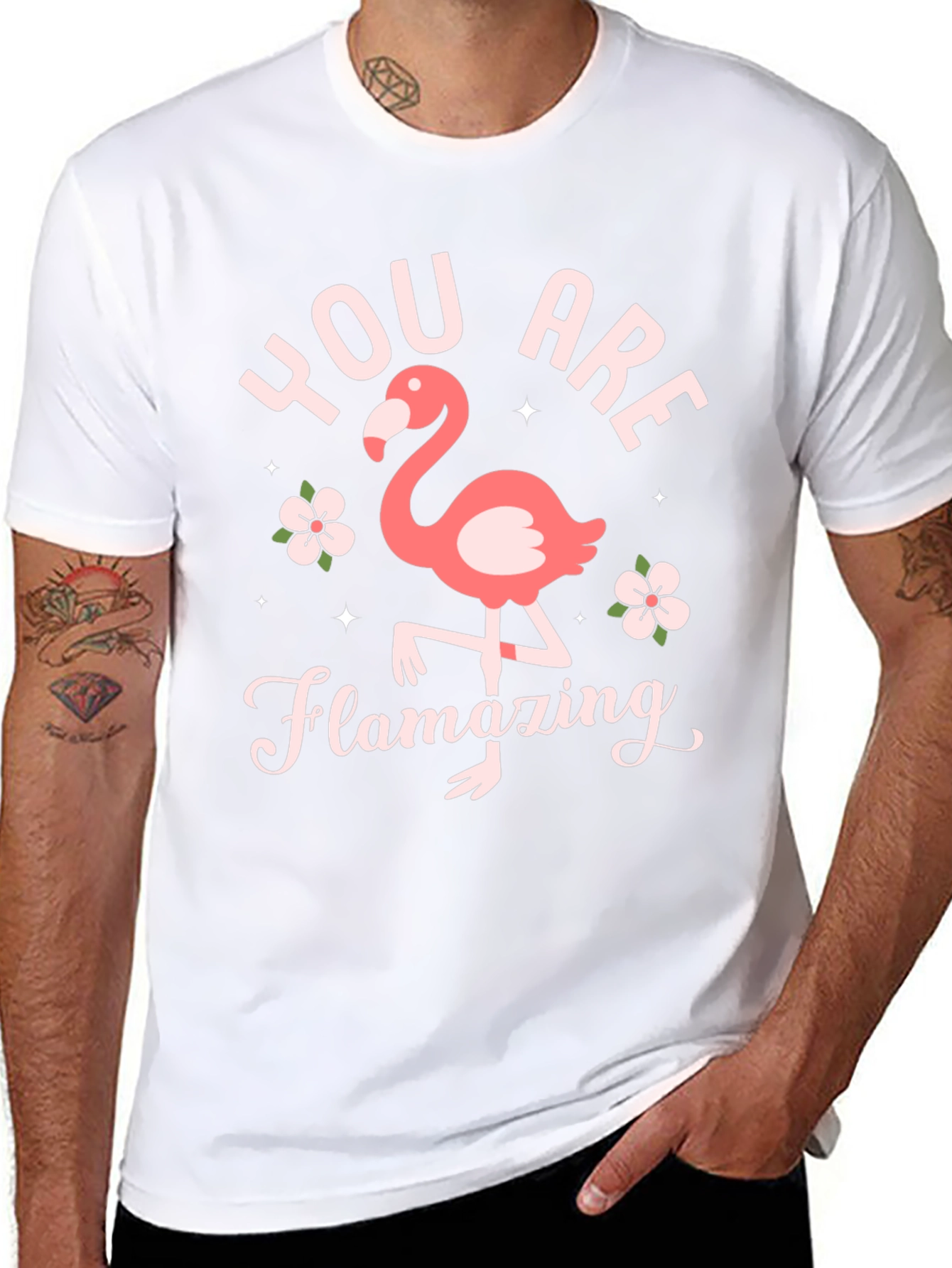 Flamazing Flamingo Graphic T-Shirt - Black Cotton Tee