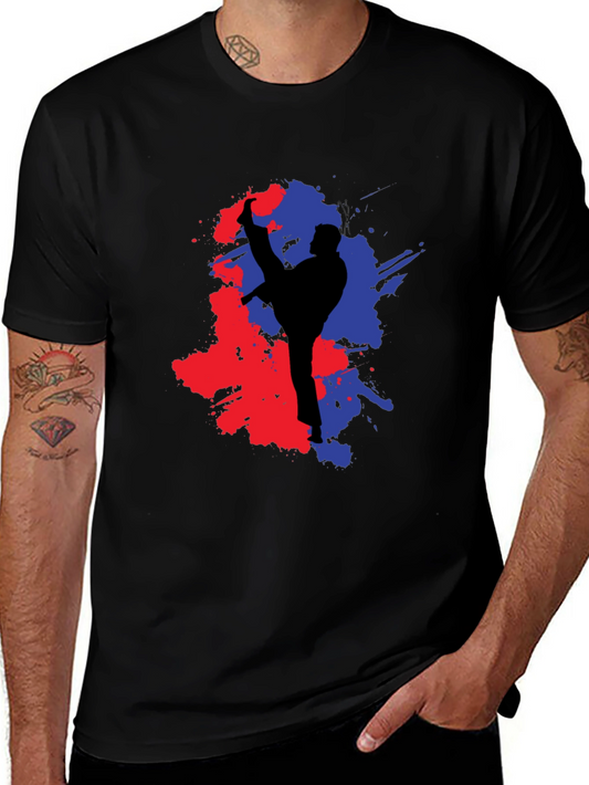 Martial Arts Kick Black T-Shirt