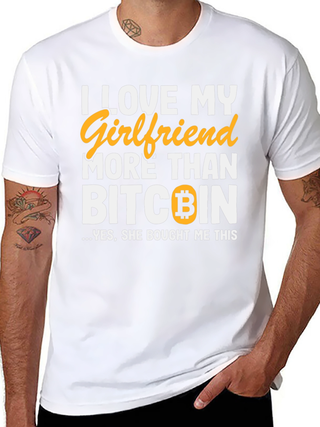 I Love My Girlfriend Bitcoin T-Shirt