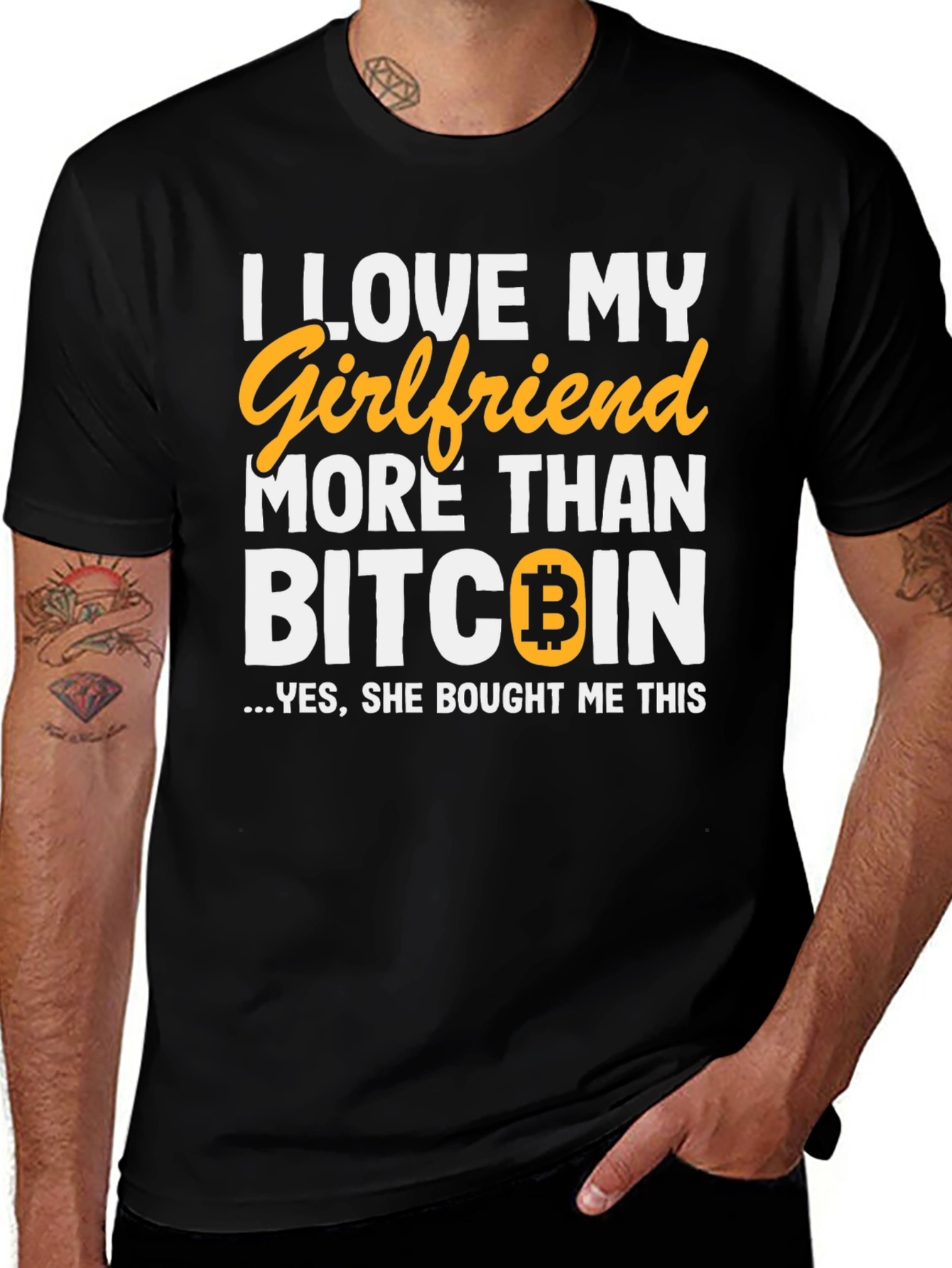 I Love My Girlfriend Bitcoin T-Shirt