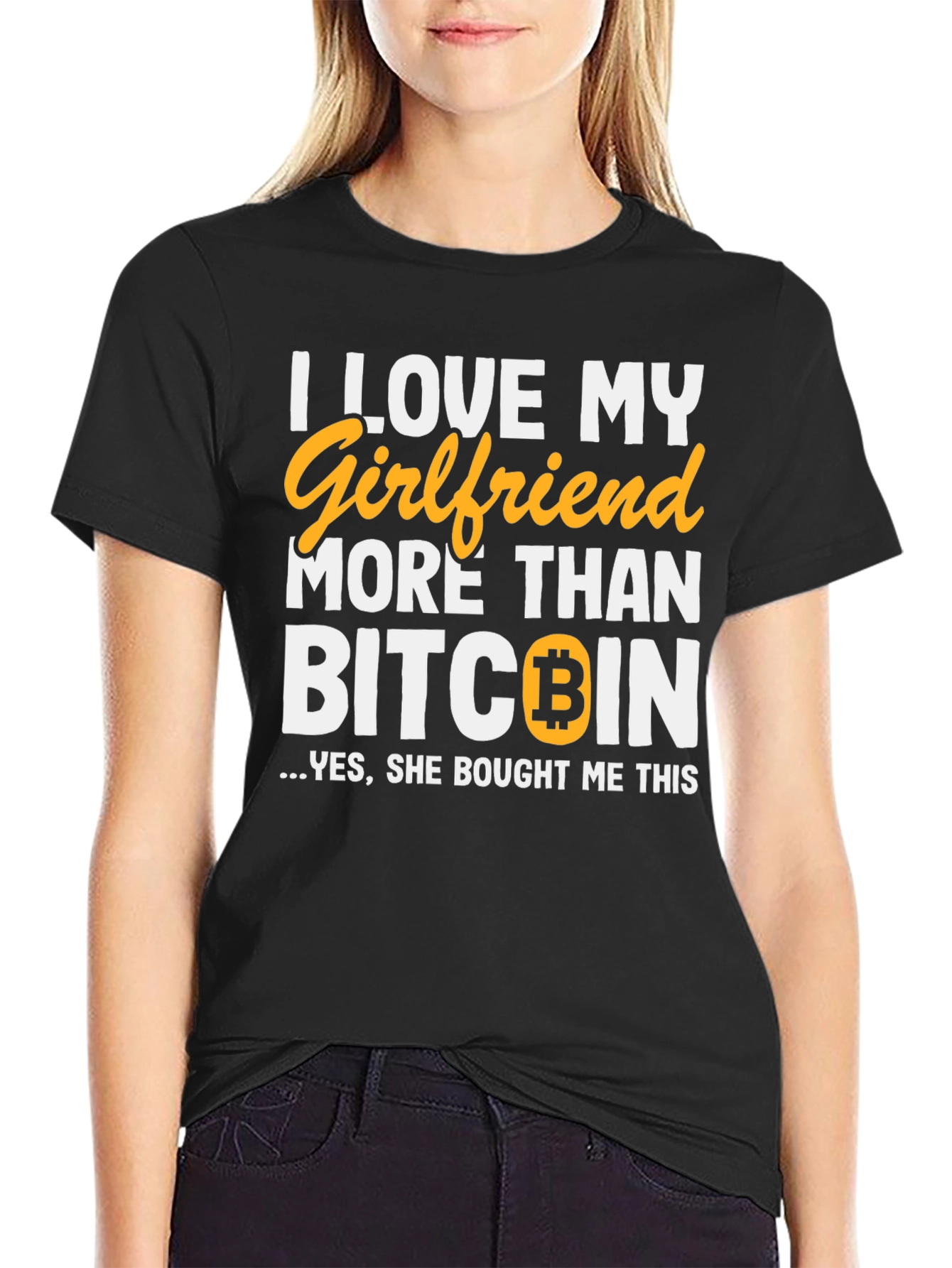 I Love My Girlfriend Bitcoin T-Shirt