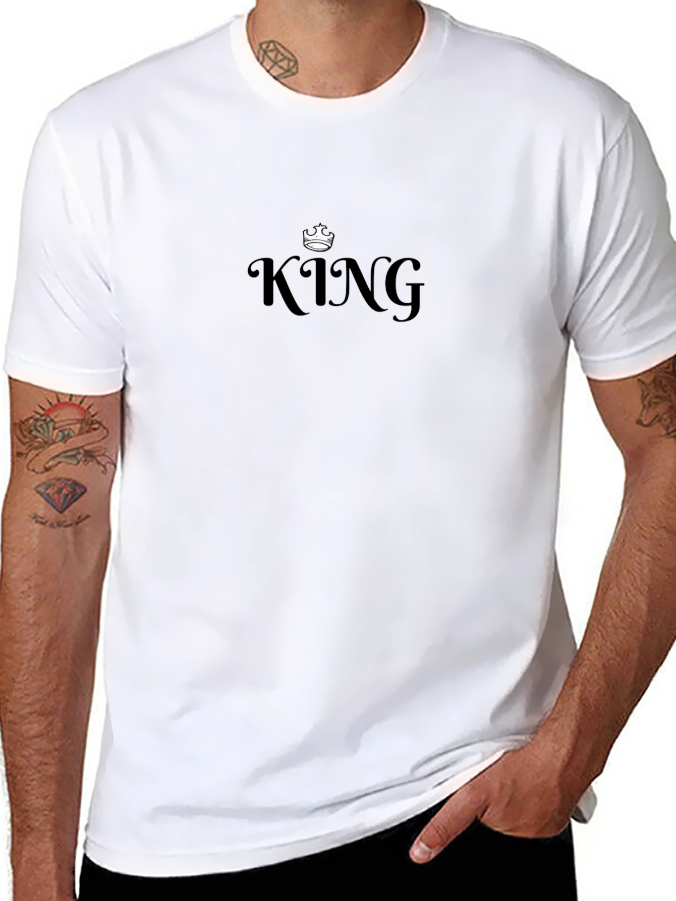 King Crown Graphic Tee - Premium Black T-Shirt