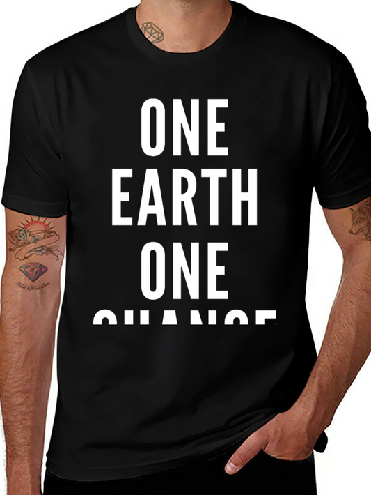 One Earth One Chance Black T-Shirt