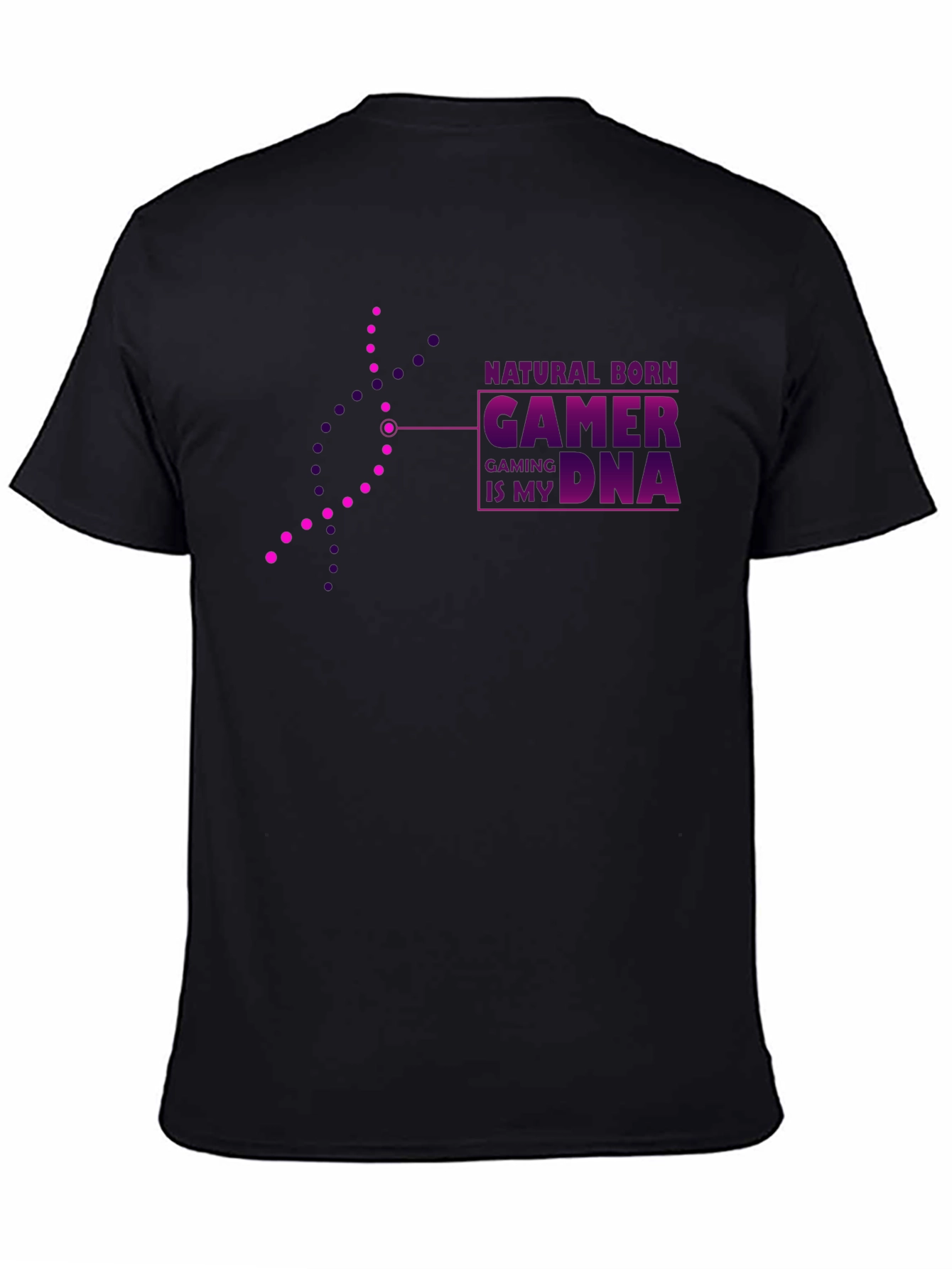 Natural Born Gamer DNA Black Graphic Tee