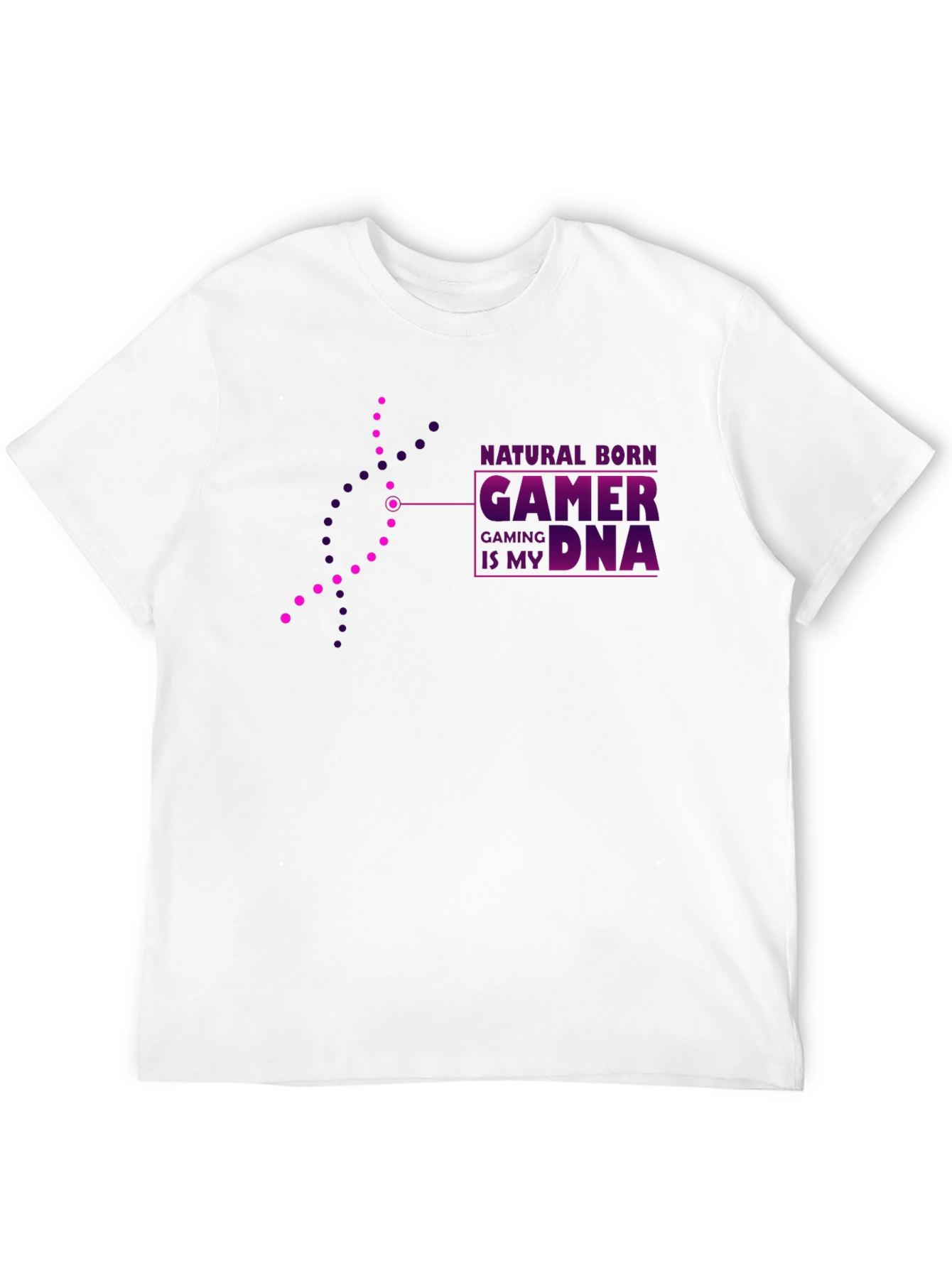 Natural Born Gamer DNA Black Graphic Tee