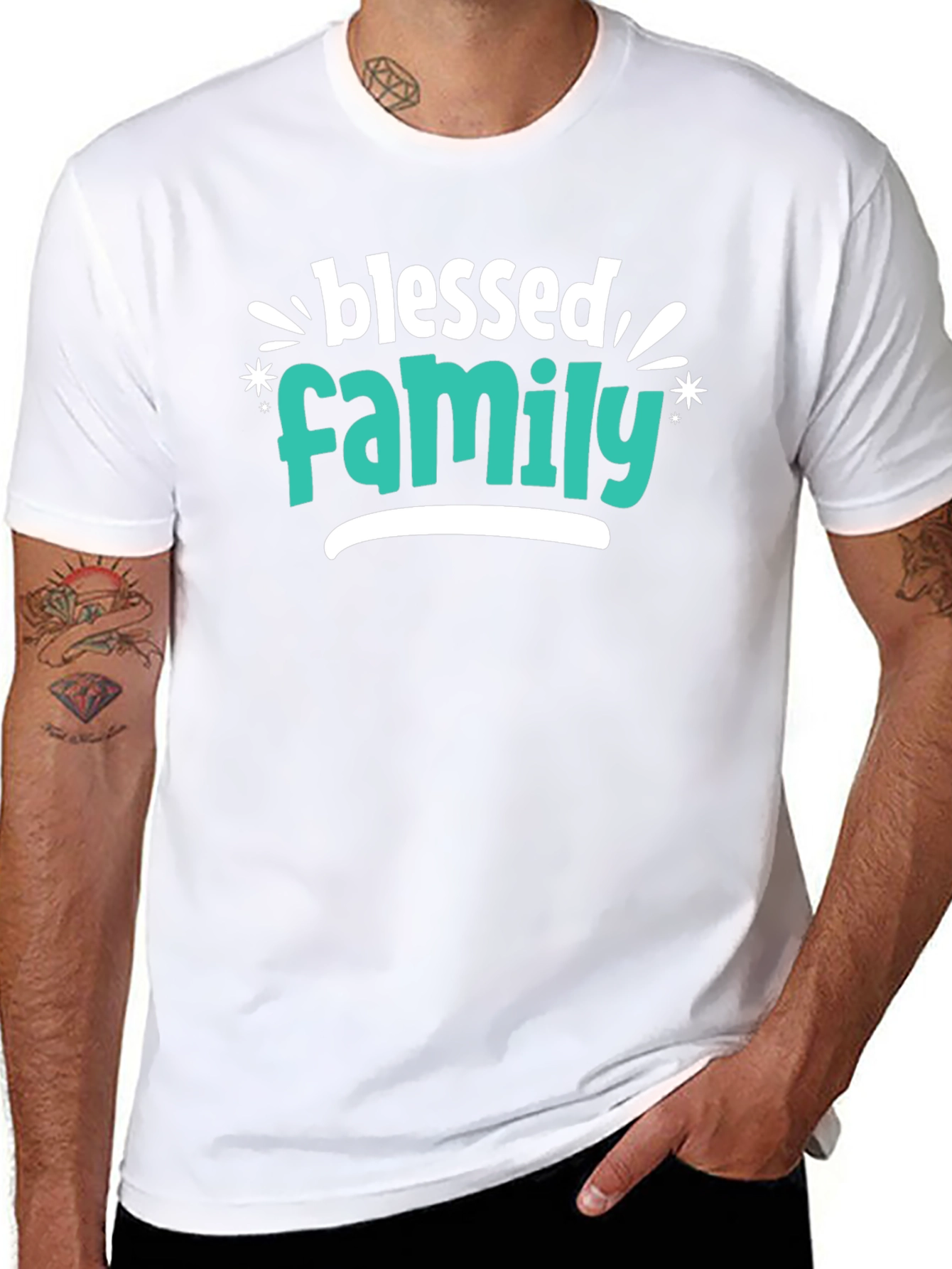Blessed Family Graphic T-Shirt