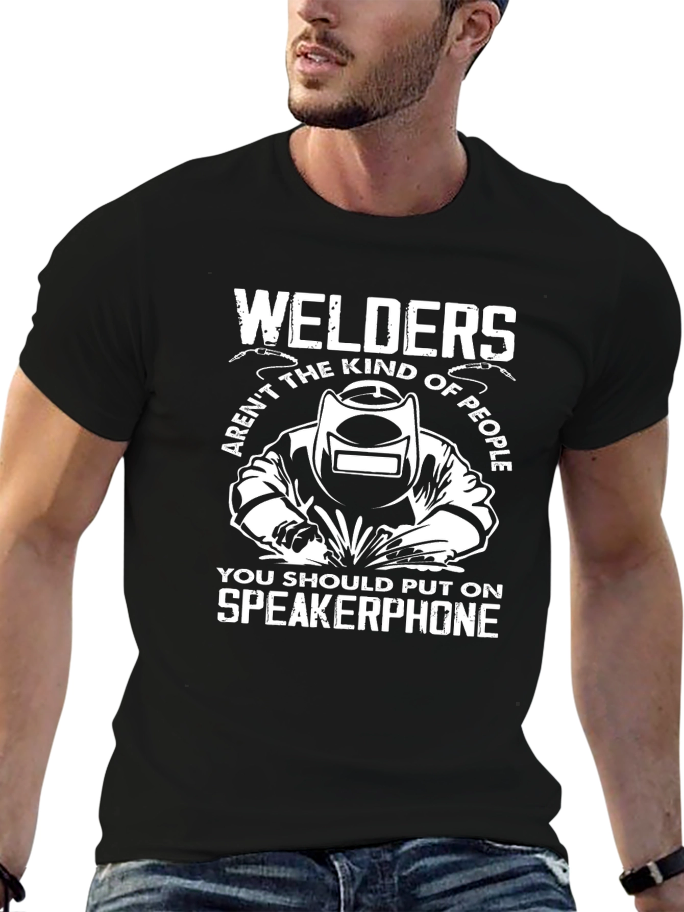 Welders Speakerphone Graphic Tee - Black