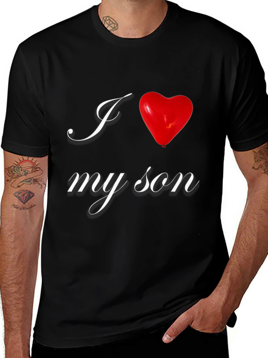 I Love My Son Graphic Tee - Black