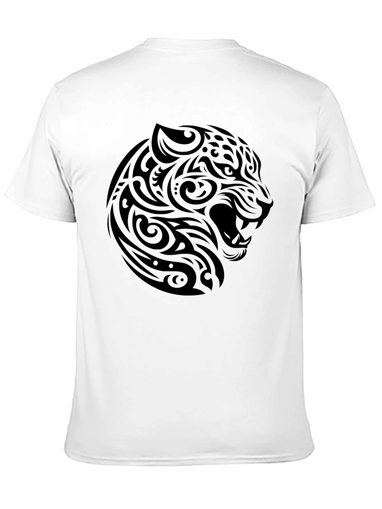 Tribal Jaguar Graphic Black T-Shirt