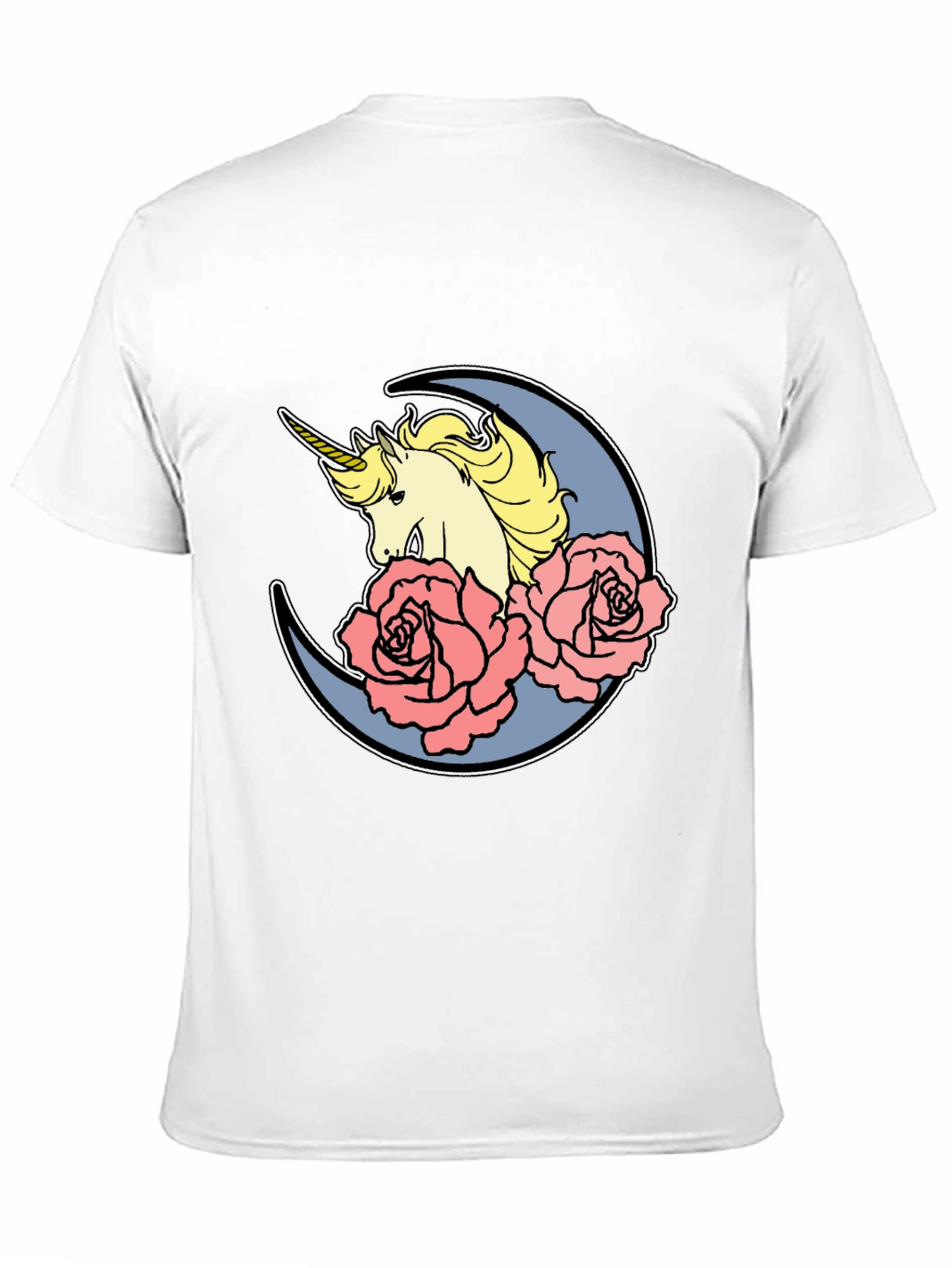 Unicorn Moon Rose Graphic T-Shirt
