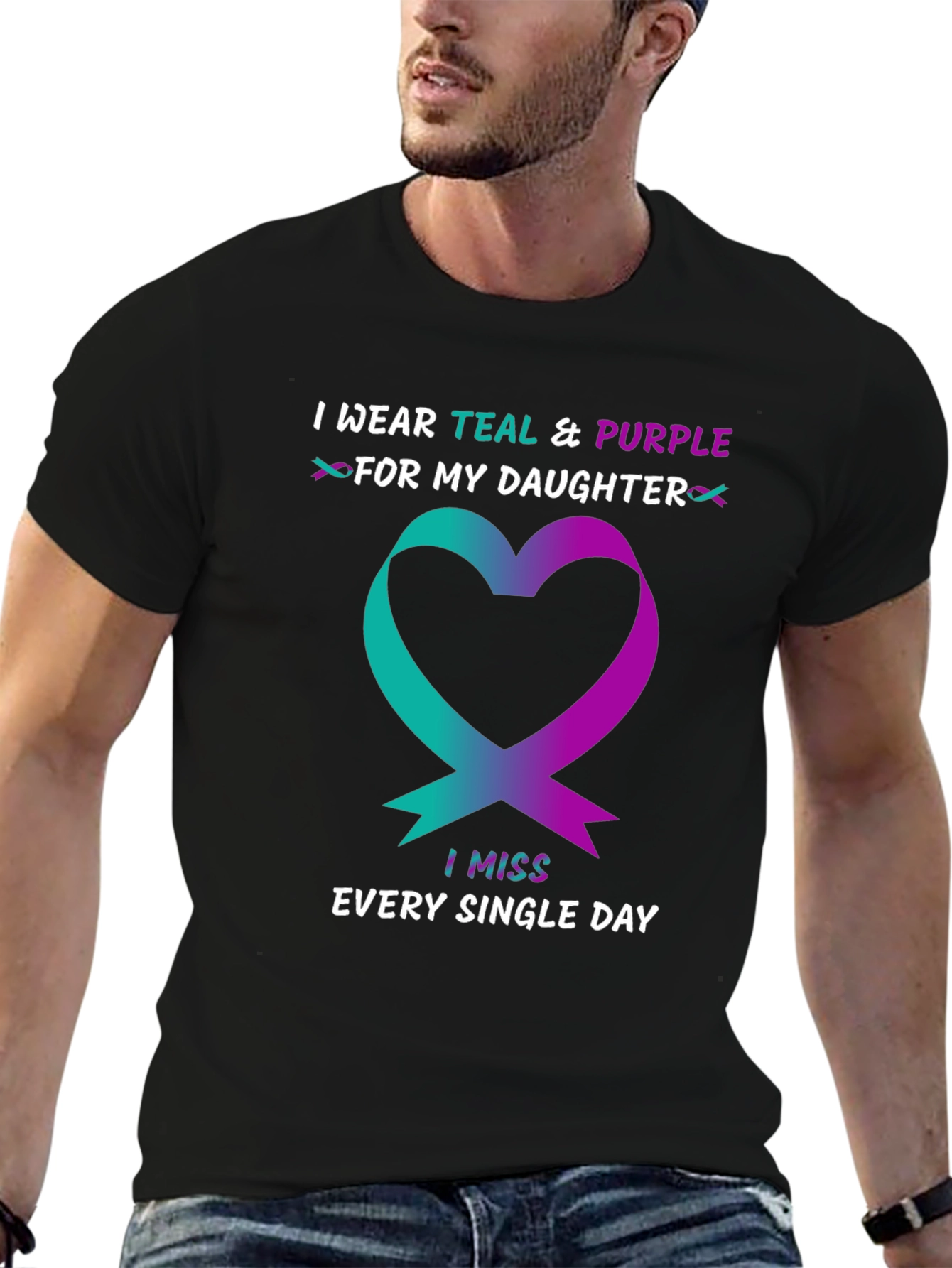 Teal & Purple Daughter Remembrance T-Shirt