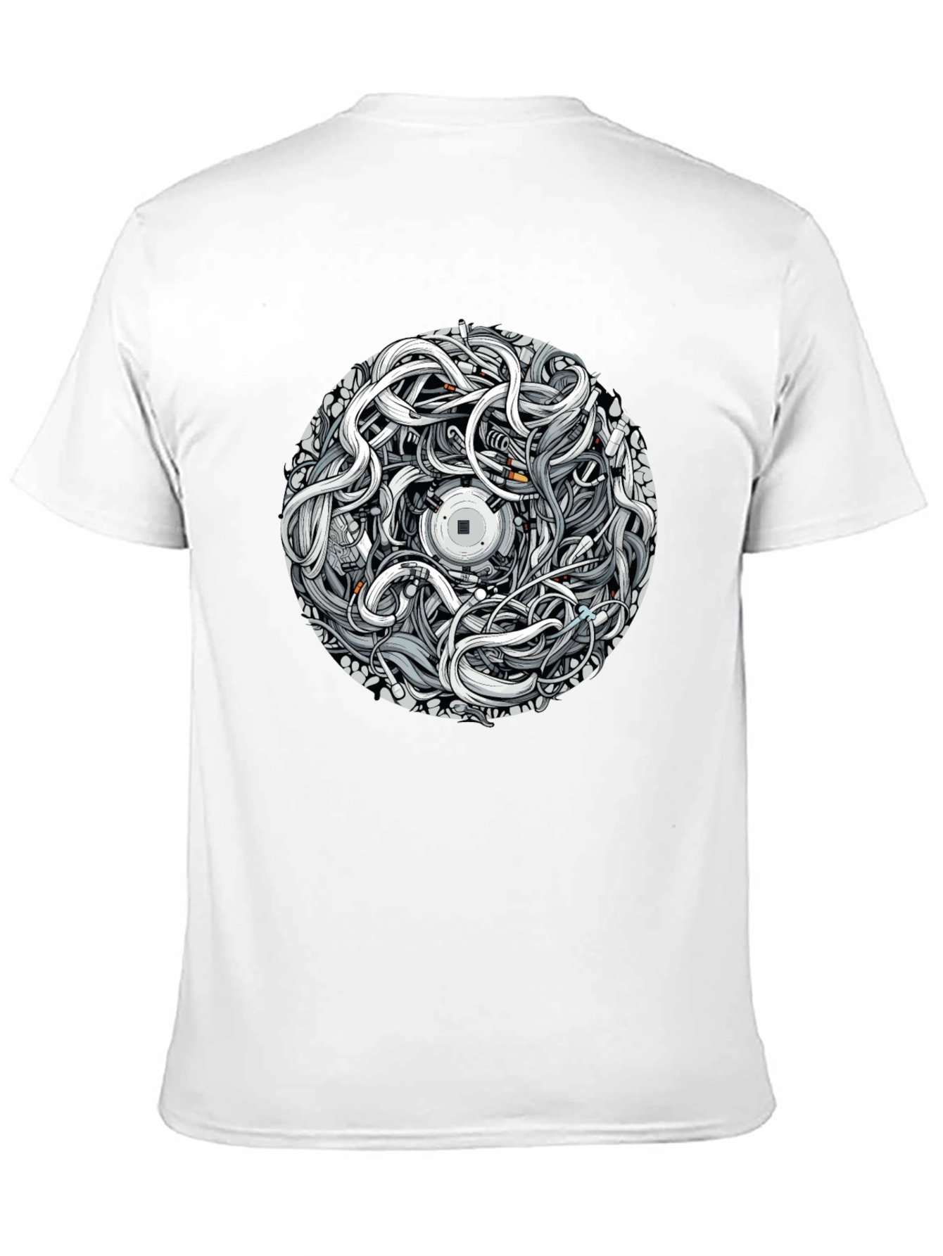 Abstract Graphic Print Black T-Shirt