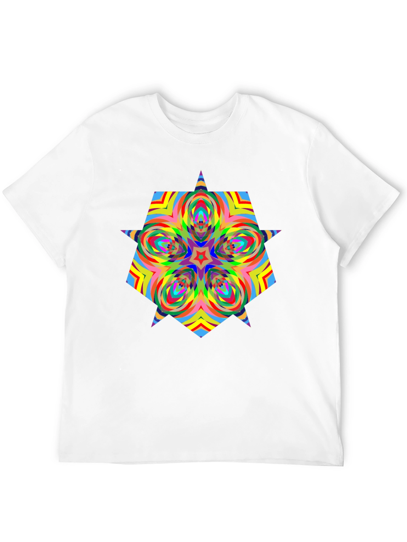 Psychedelic Starburst Graphic Black T-Shirt