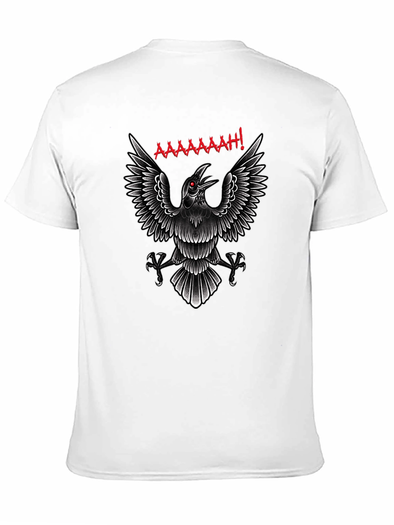 Screaming Raven Graphic Tee - Black