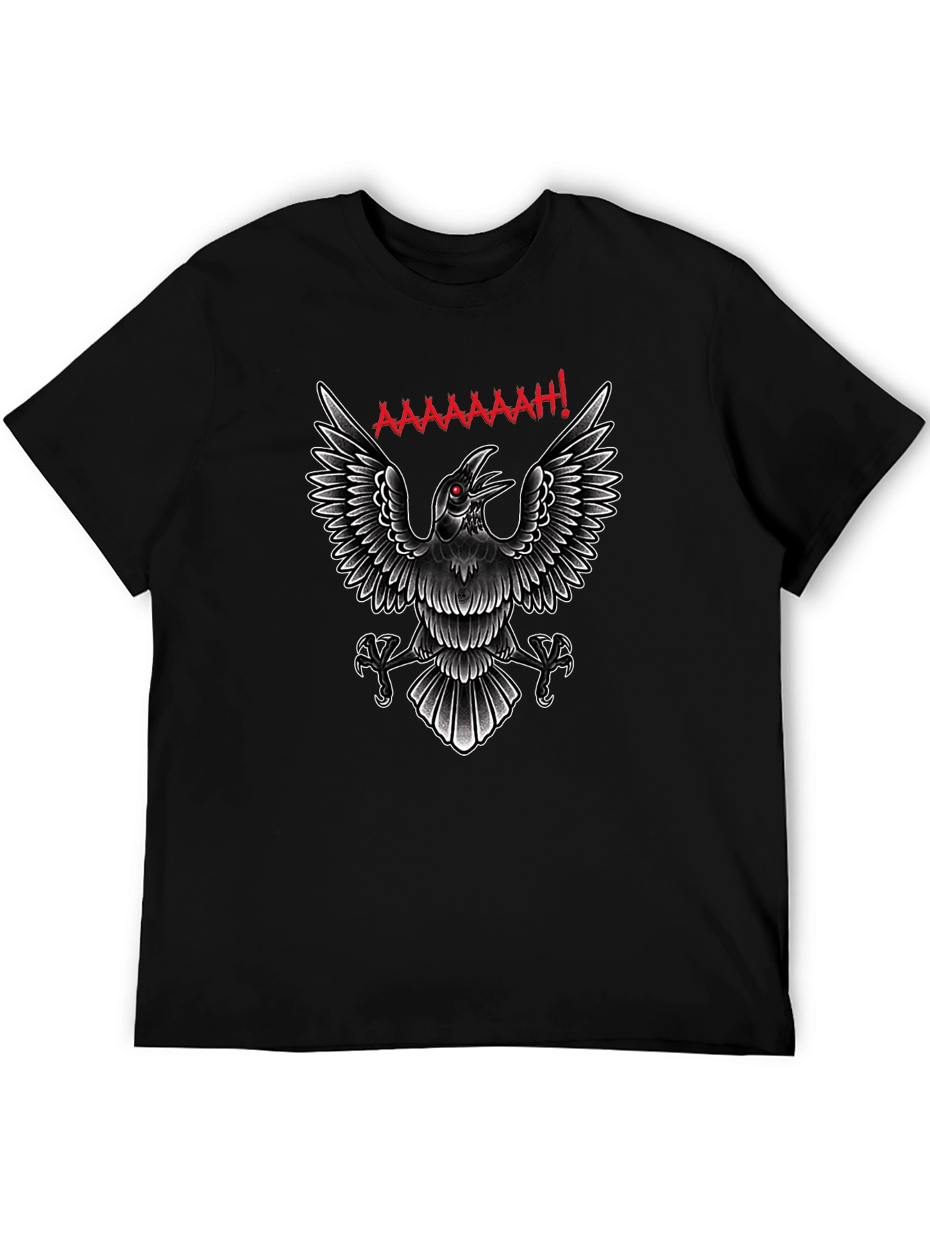 Screaming Raven Graphic Tee - Black