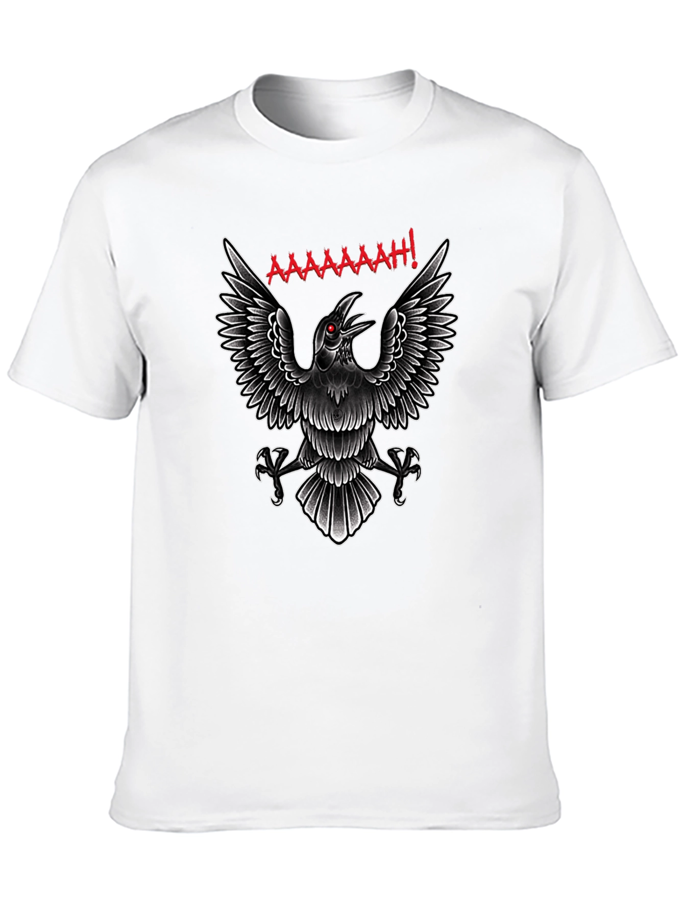 Screaming Raven Graphic Tee - Black