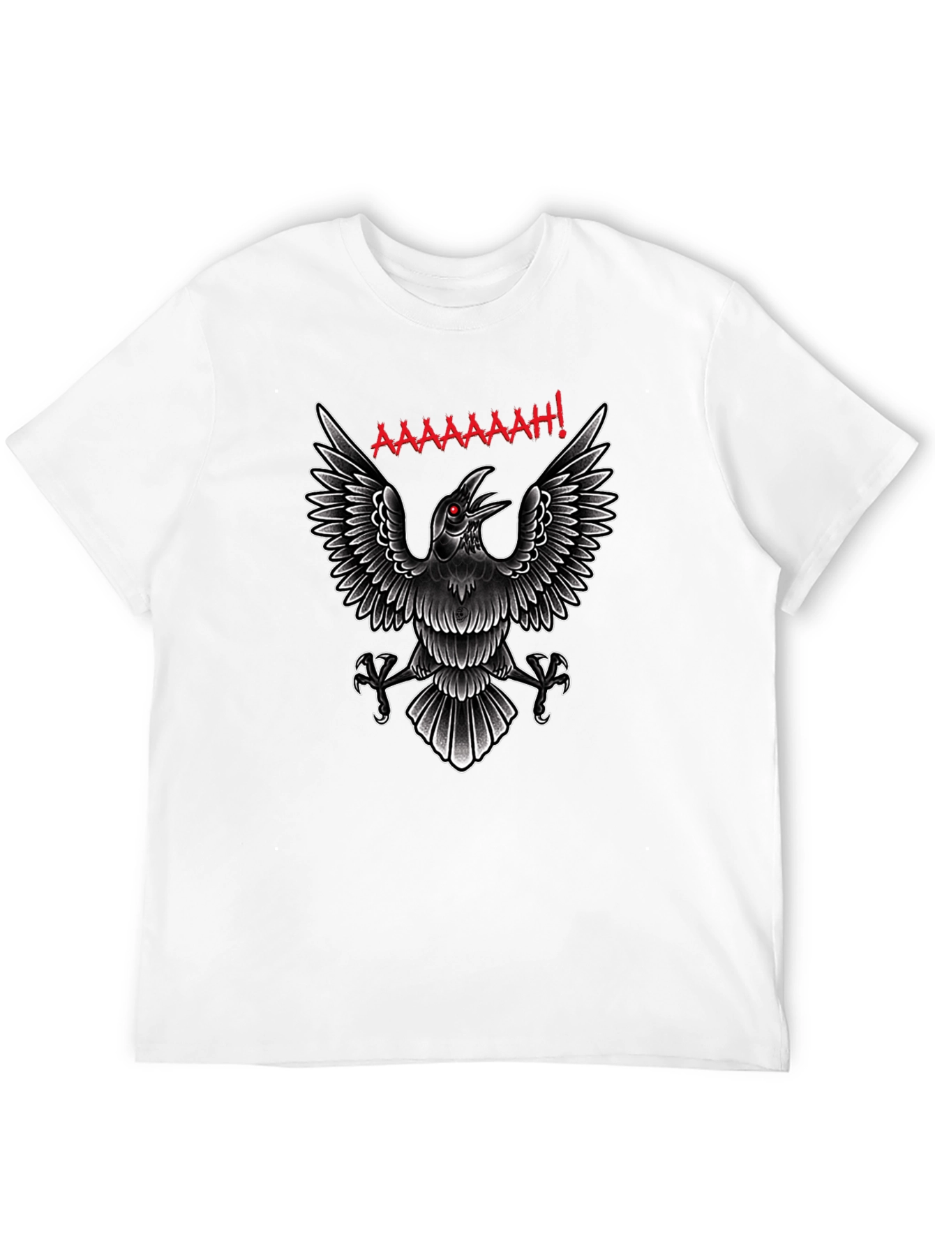 Screaming Raven Graphic Tee - Black