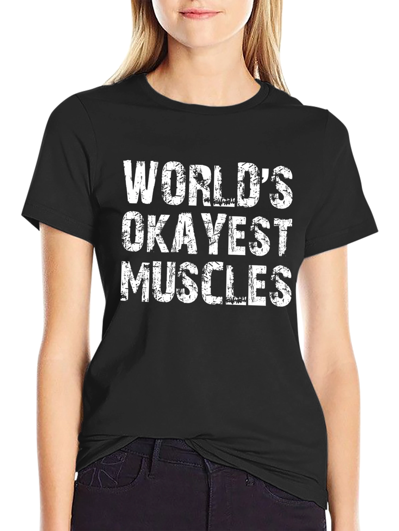 Worlds Okayest Muscles Mens T-Shirt