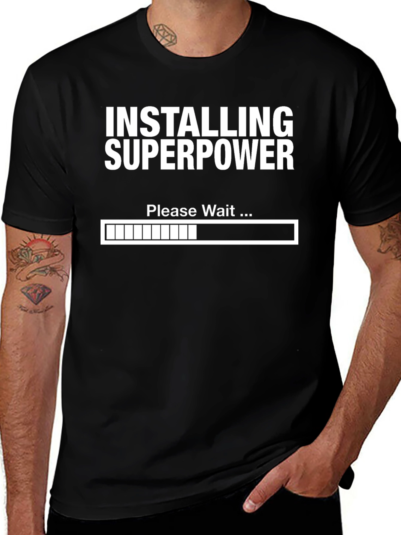 Installing Superpower T-Shirt - Funny Graphic Tee