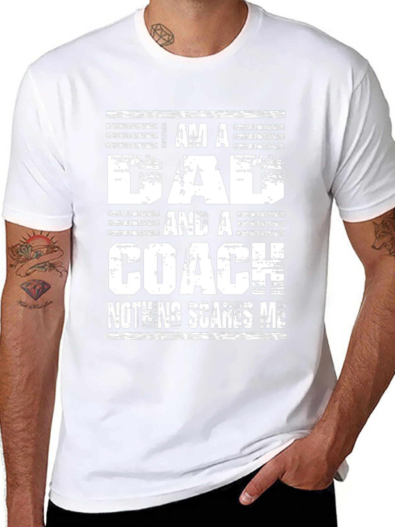 Dad Coach T-Shirt - Nothing Scares Me Graphic Tee