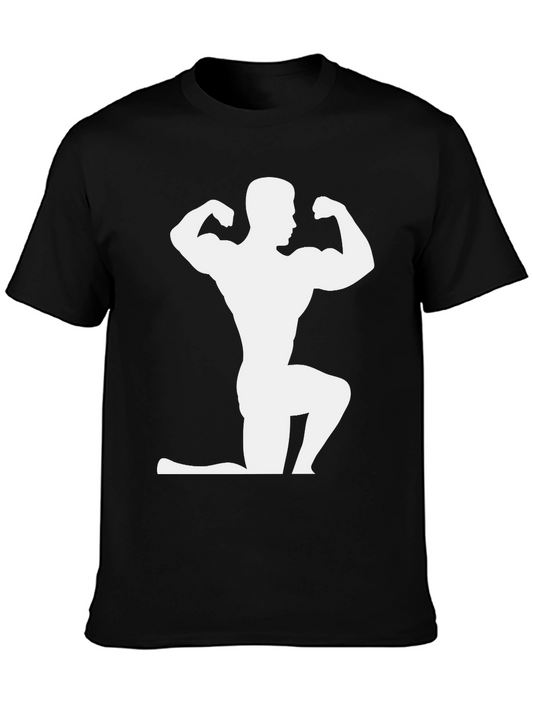 Bodybuilder Silhouette Graphic T-Shirt