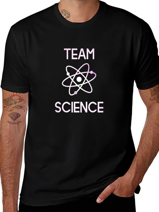 Team Science Graphic Tee - Black Cotton T-Shirt