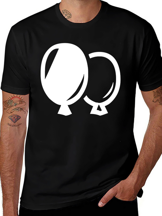 Balloon Graphic Tee - Black Cotton Comfort