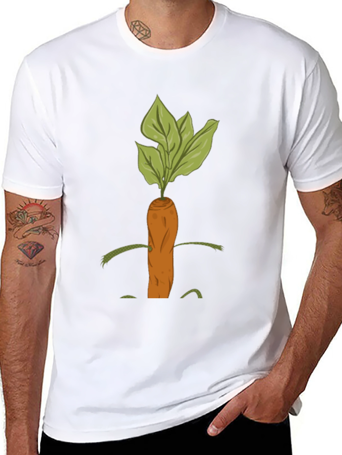 Whimsical Carrot Graphic Tee