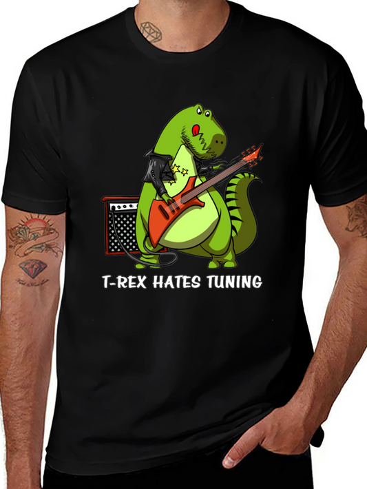 T-Rex Hates Tuning Funny Graphic Tee