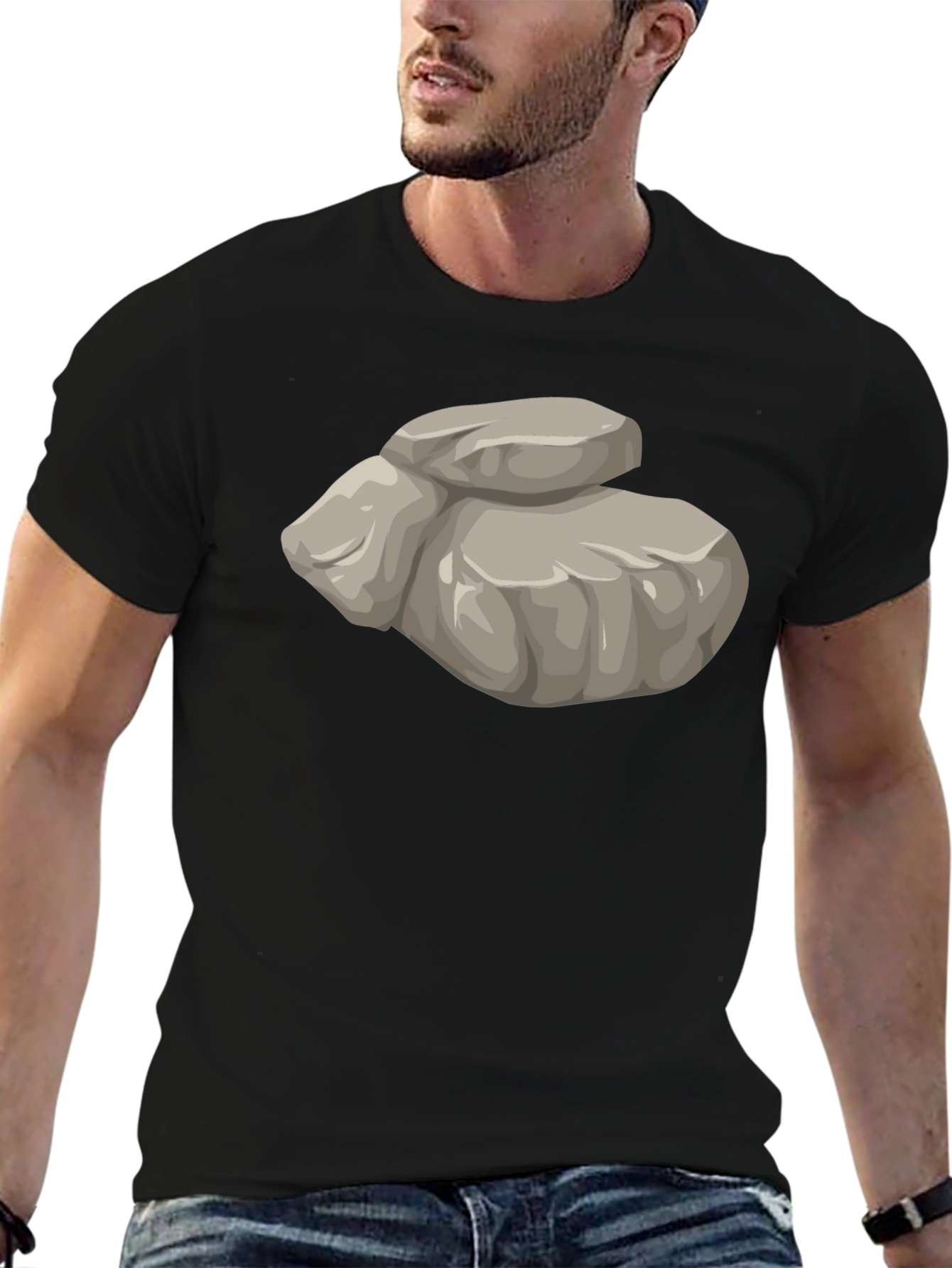 Funny Rock Pile Graphic T-Shirt - Black