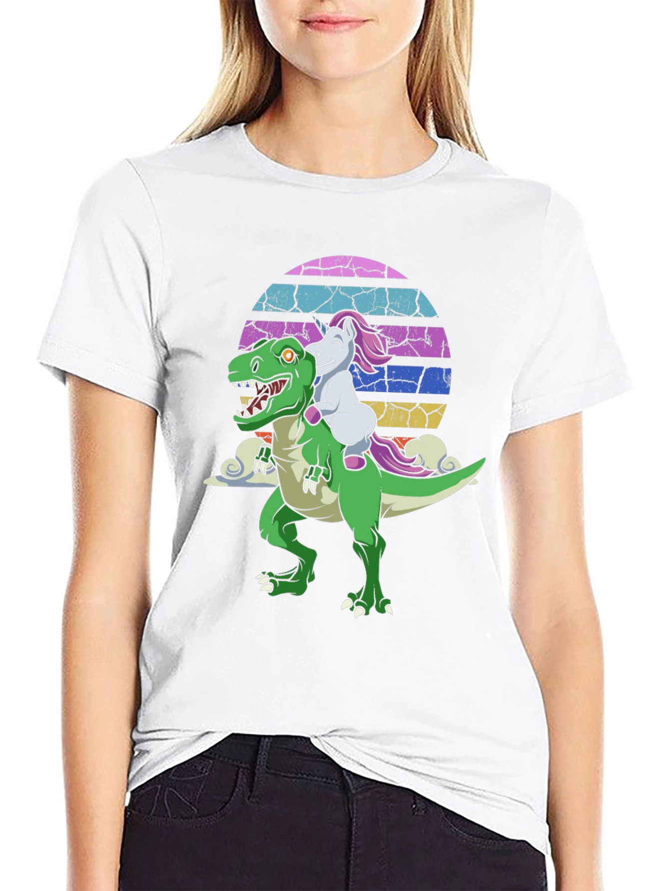 Dino & Unicorn Sunset T-Shirt