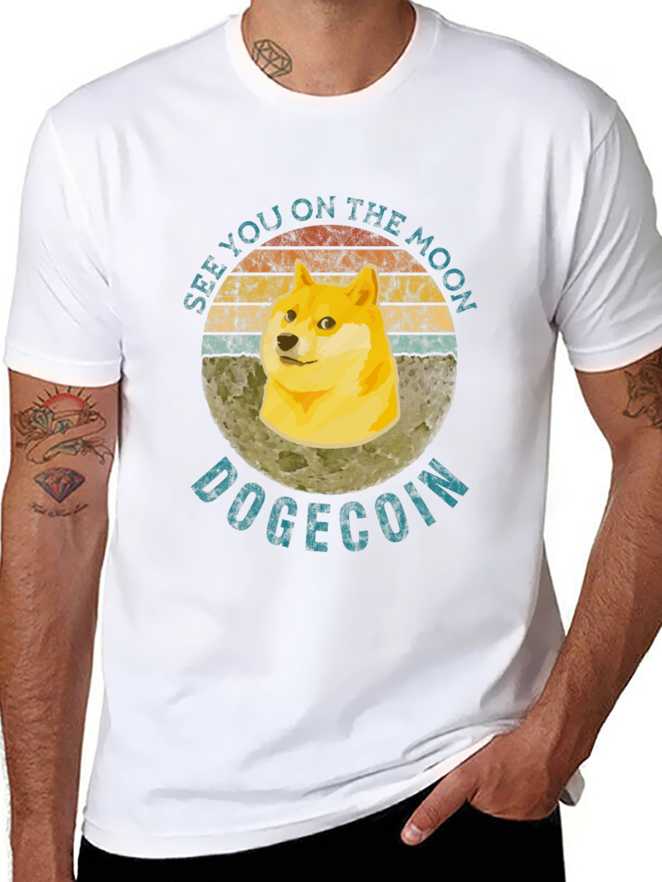 DogeCoin Moon T-Shirt - Crypto Meme Tee