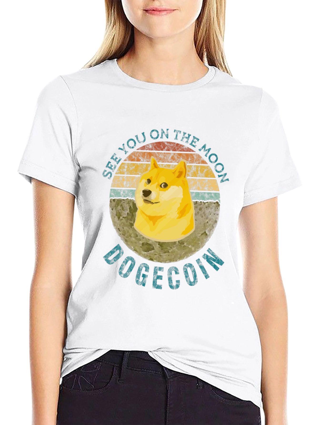 DogeCoin Moon T-Shirt - Crypto Meme Tee