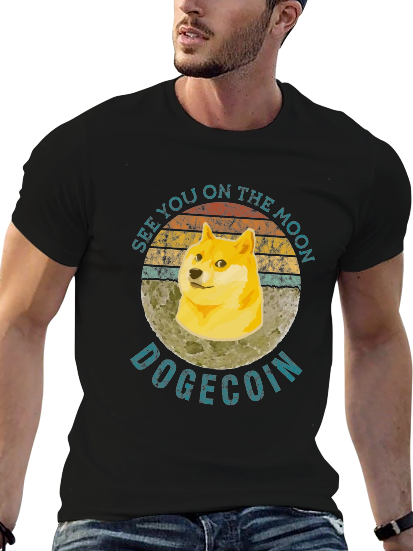 DogeCoin Moon T-Shirt - Crypto Meme Tee