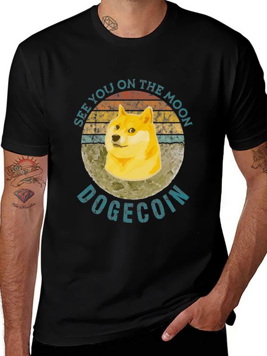 DogeCoin Moon T-Shirt - Crypto Meme Tee