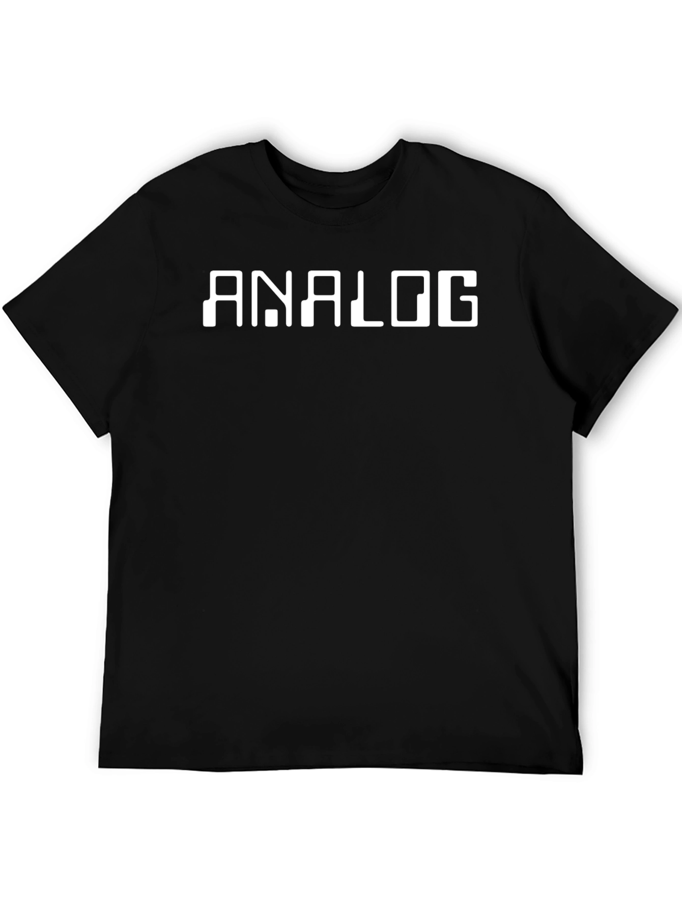Analog Graphic Tee - Retro Style Black T-Shirt