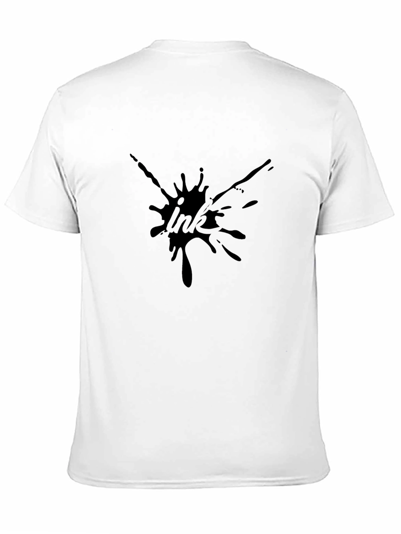 Ink Splatter Graphic Tee - Bold Black T-Shirt