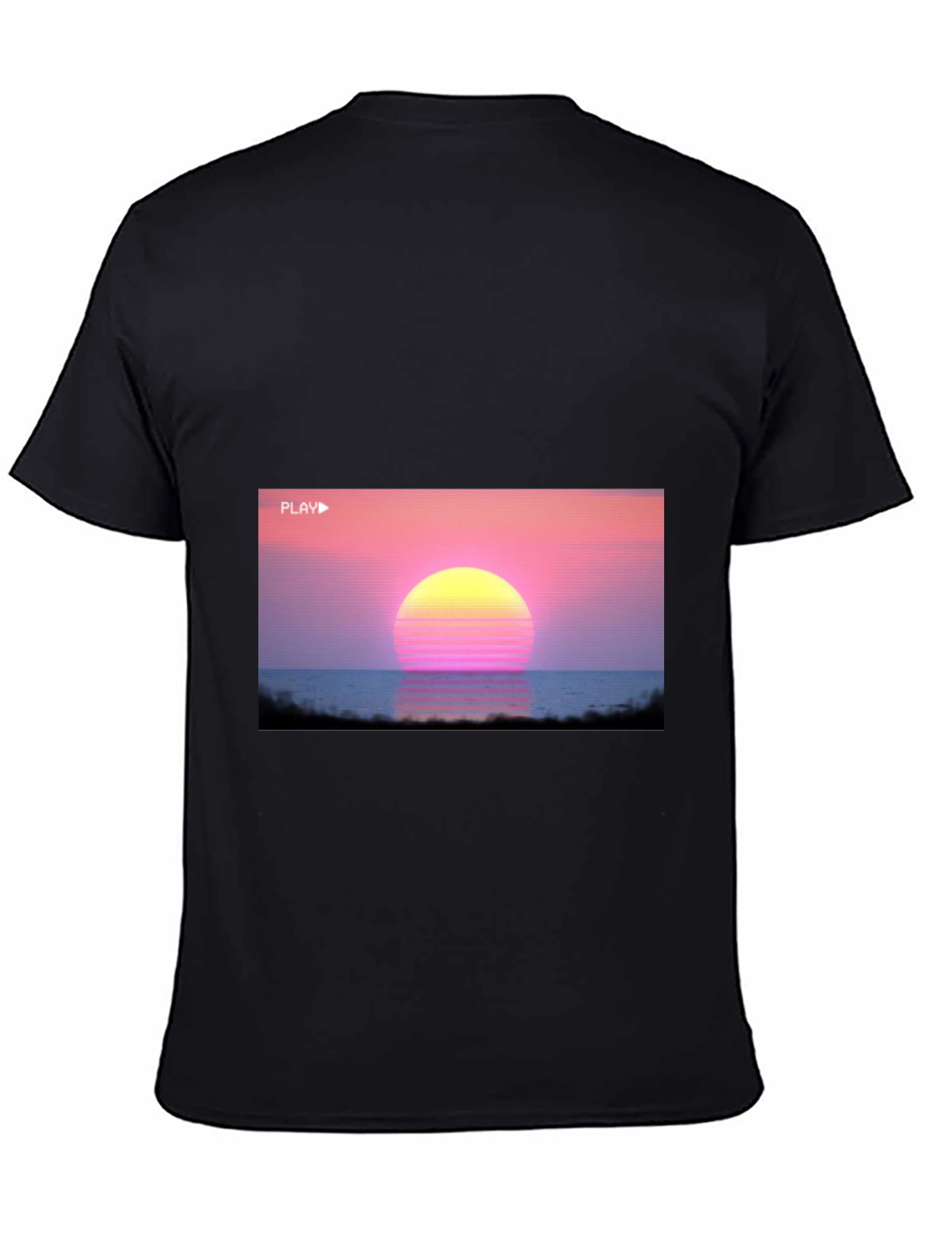 Vaporwave Sunset Graphic Tee - Retro 80s Style