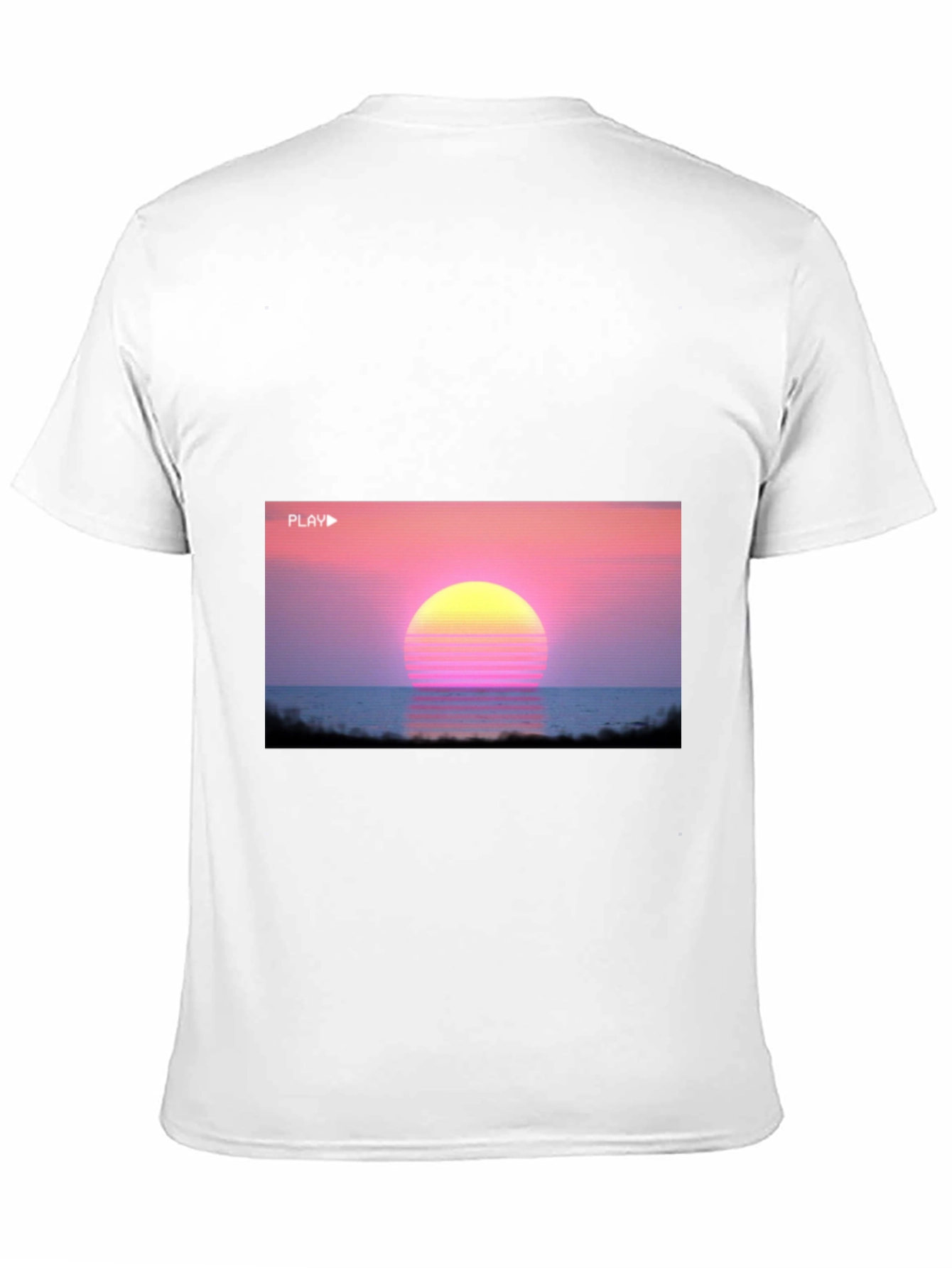 Vaporwave Sunset Graphic Tee - Retro 80s Style