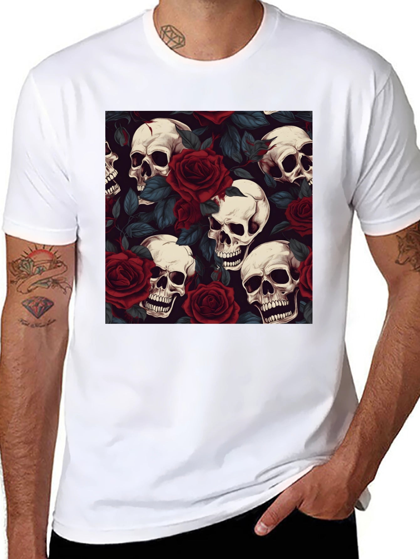 Skull & Roses Graphic Tee