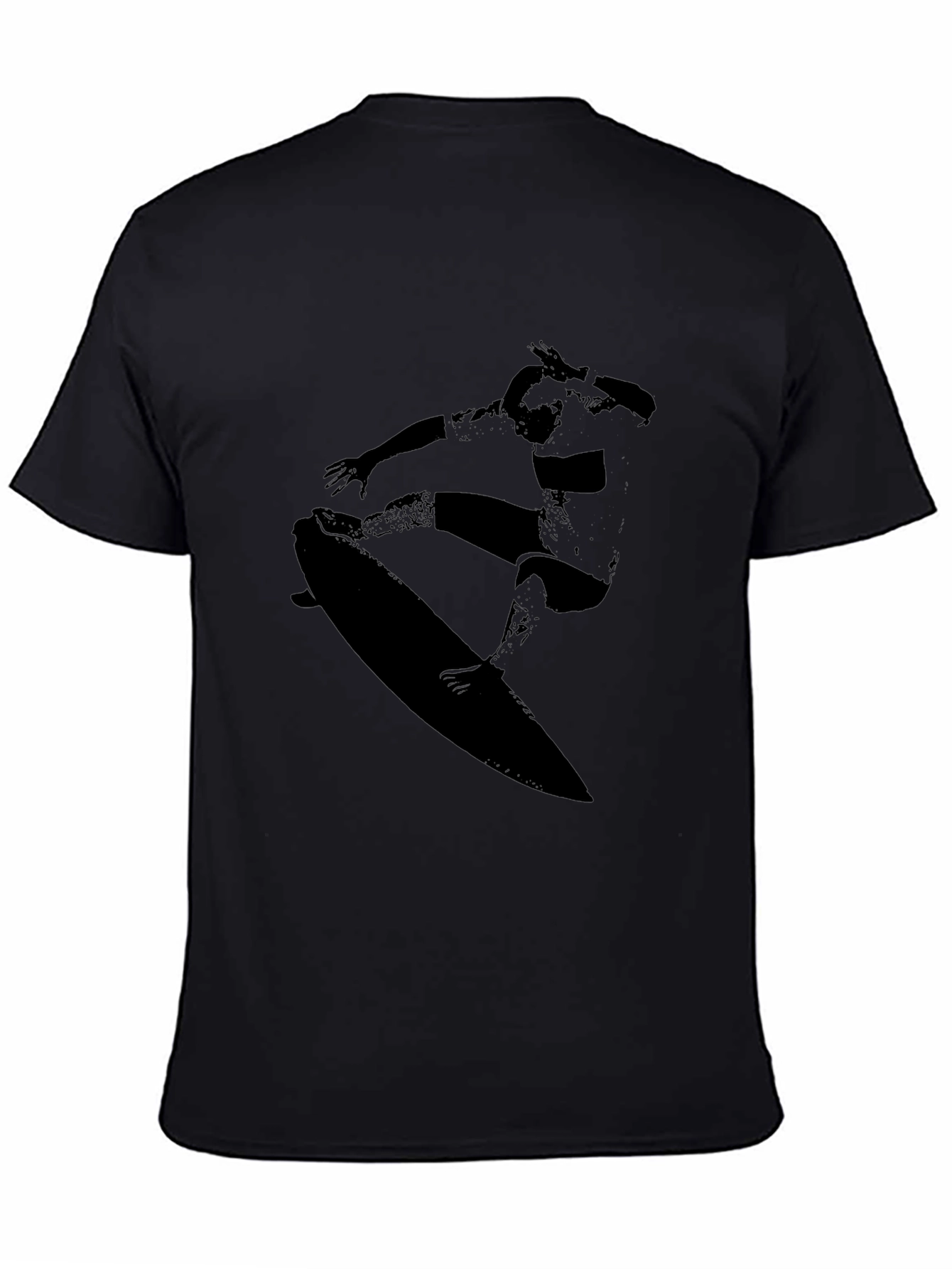 Surfer Graphic Tee - Cool Black T-Shirt