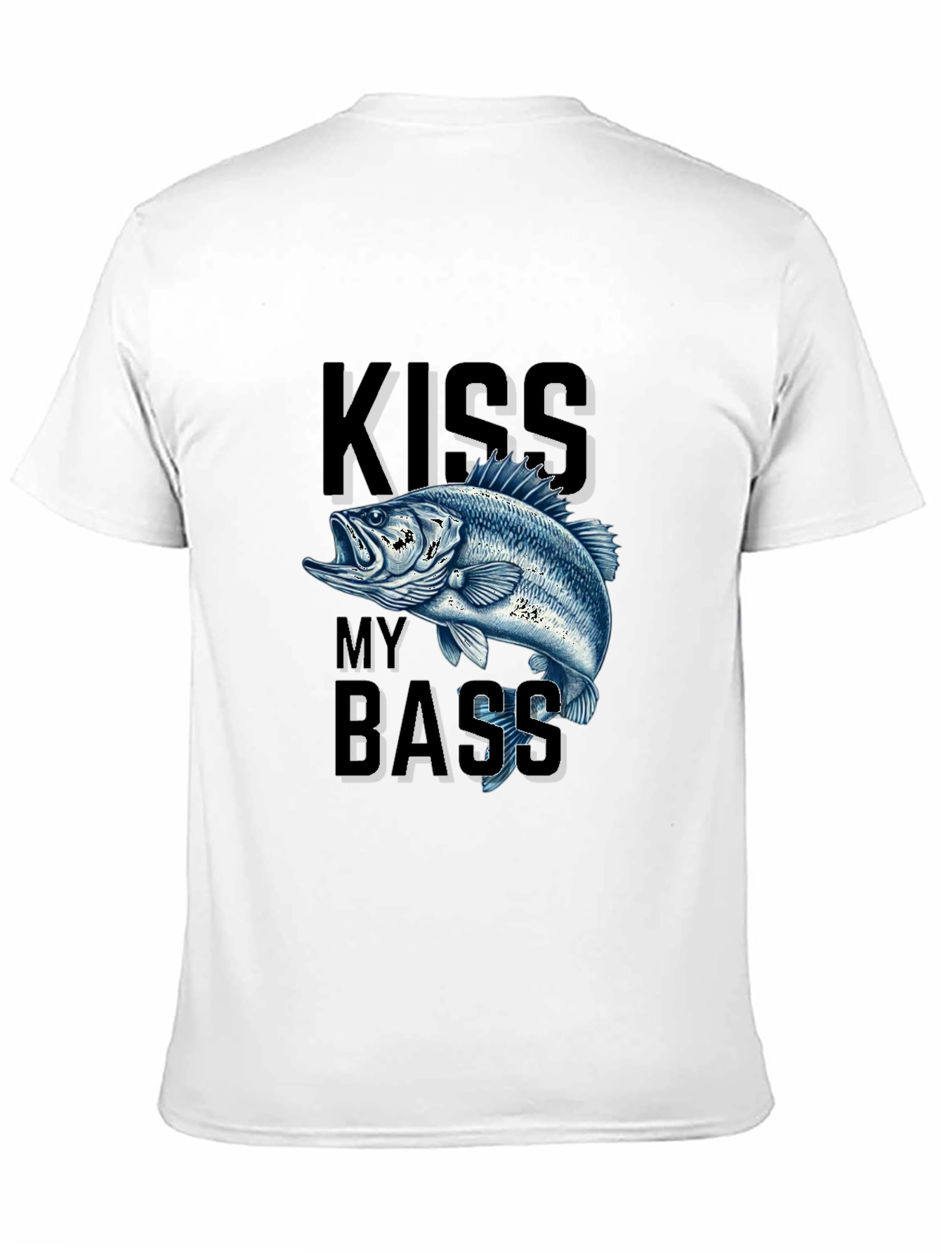 Kiss My Bass Fishing T-Shirt - Black