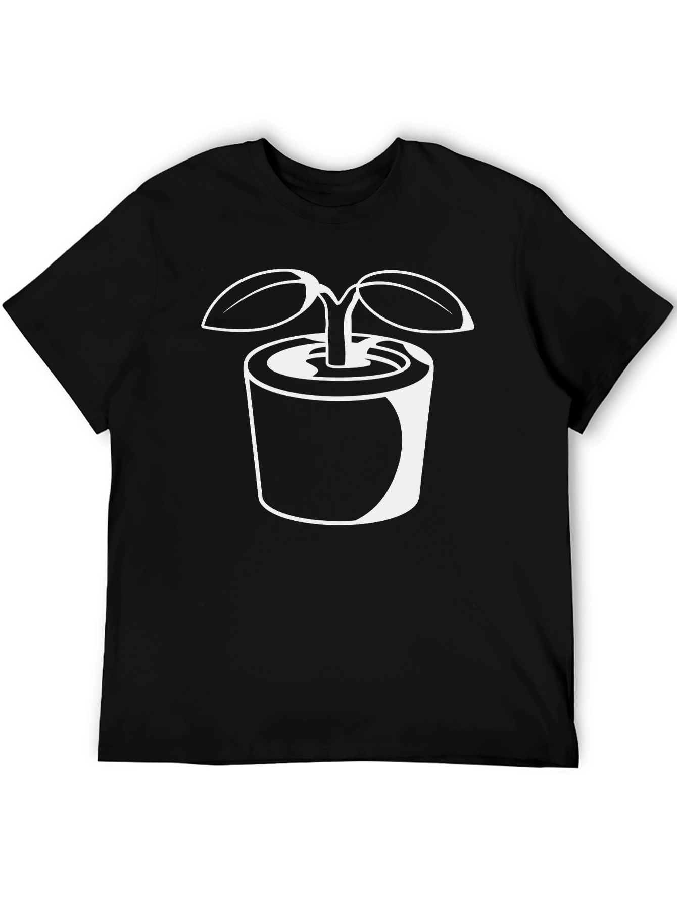 Sprout Graphic Tee - Black Cotton T-Shirt